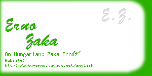 erno zaka business card